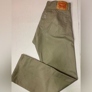 Levi Strauss 505 Men’s Khaki Jeans 36 X 32